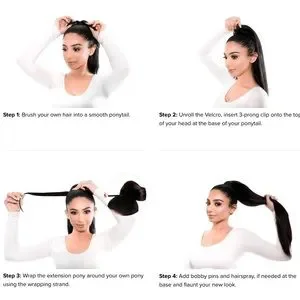 Bellami Faux Wrap Ponytail 180G 24” Chestnut Brown BELLAMI | Accessories | Bellami Faux Wrap Ponytail 8g 24  main image 2